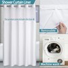 2 Pack Hotel Fabric Snap in Shower Curtain Liner Replacement