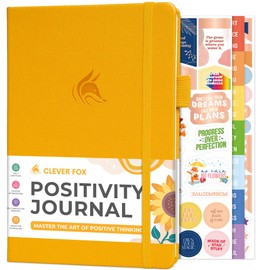 Clever Fox Positivity Journal – Daily Gratitude & Affirmation Journal with Prompts – Motivational Mental Health Journal for Women & Men with Habit Tracker – Lasts 6 Months, A5 Size (Seashell)