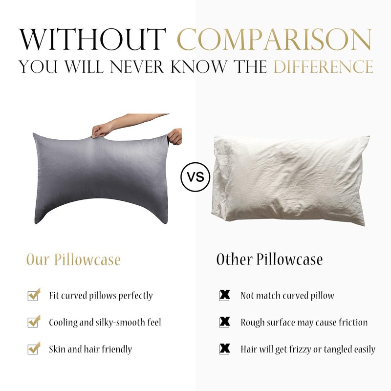 Cooling Side Sleeper Pillow Cases - Curved Rayon Derived from