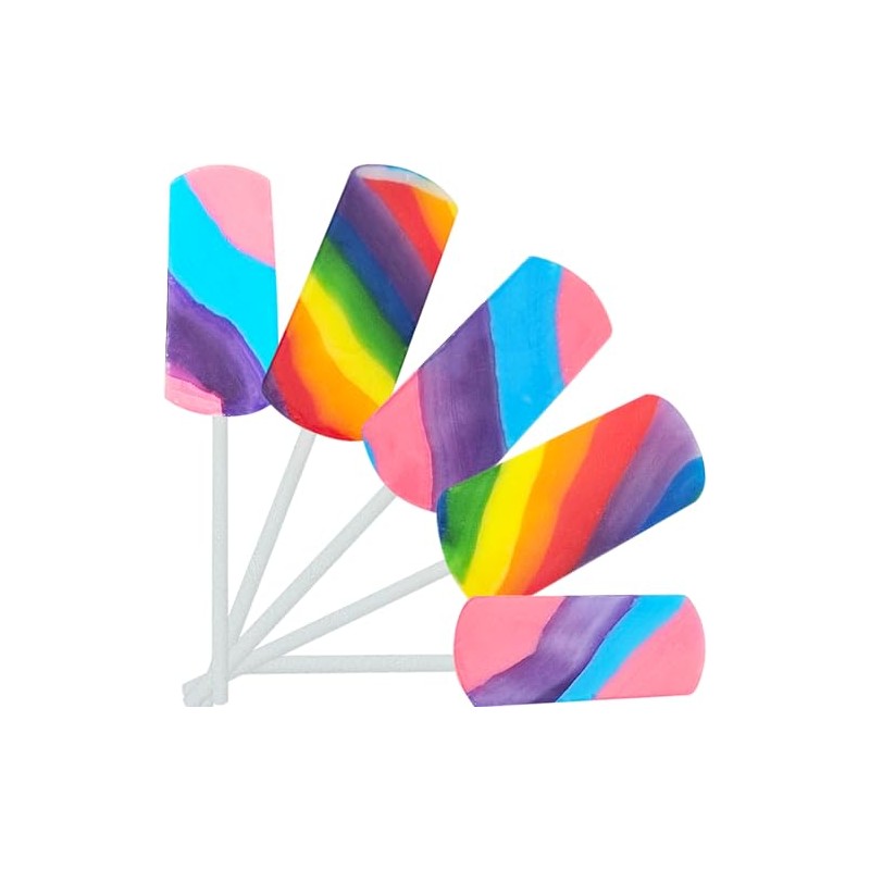 Fruidles Paddle Rainbow Swirl Lollipop, Mixed Fruit Flavor, Individually Wrapped,