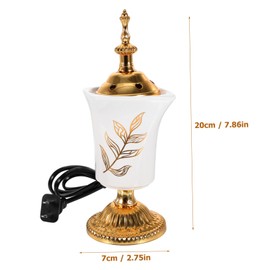 Garneck Electric Oud Burner - Bakhoor Electric Incense Burner for Home - Yoga and Spa Stylish Metal Design for Aromatherapy Relaxation and Indoor Ambiance for Bedrooms and