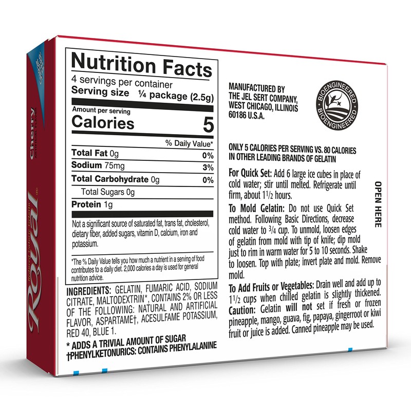 Royal Cherry Gelatin Dessert Mix, Sugar Free and Carb Free