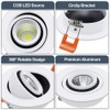 YGS-Tech 2 Inch Eyeball Gimbal LED Recessed Lighting Dimmable Downlight,
