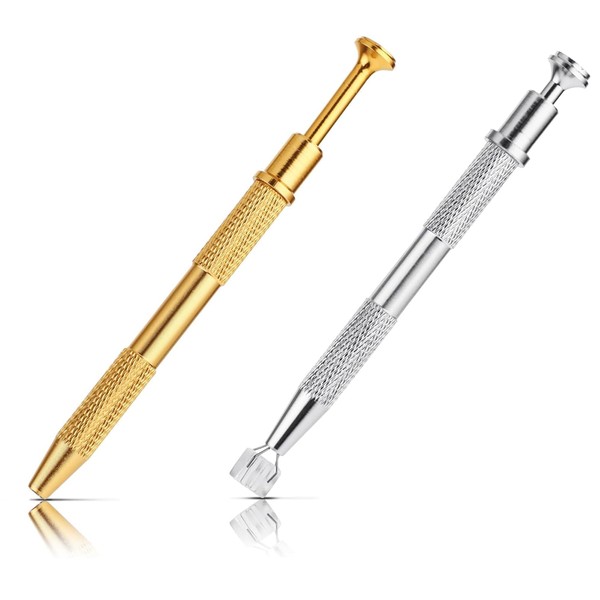 2 x 4 Prong Bead Holder Jewellery Tweezers with 4 Claws Alloy Jewellery Tweezers with 4 Claws Jewellery Pick Up Tool Small Parts Gripper Piercing Pliers Grip Small Diamond Watch Glasses