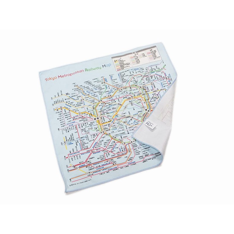 Tokyo Suburban Map Ultra Fine Fiber, Glasses Wipe, Toray Recay,