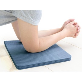 Yoga Mat Mini 26 x 11.0 inches (66 x 28 cm), Durable, High Grip, Bifold and Compact, Blue, Blue