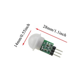 Acoeitl AM312 Sensor Detector Modules Mini IR Pyroelectric Infrared PIR Manual Motion DC 2.7 to 12V 2 Pack
