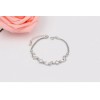 Women Sterling Silver Bracelet Dolphin Link Cubic Zirconia Crystal Gift