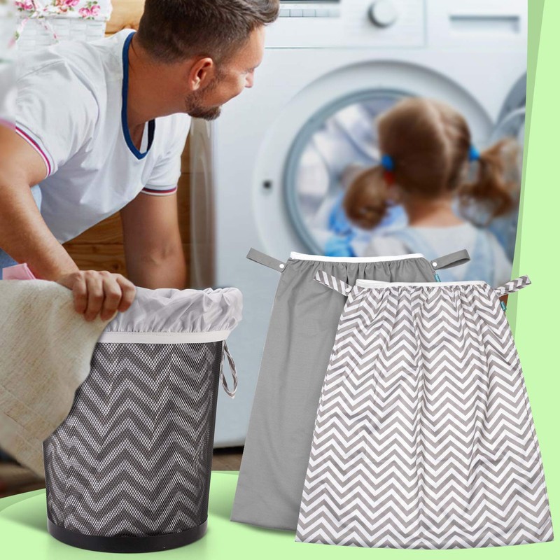 Teamoy (2 Pack Reusable Pail Liner for Cloth Diaper/Dirty Diapers