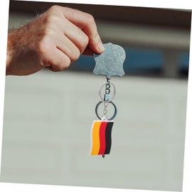 Set de 5 Llaveros Adorables de Pvc Bandera de Alemania, Diseño Portátil y Multifuncional para Llaves y Bolso en Oficina o Casa