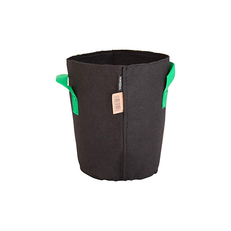 HORTOSOL Plant Bag Black Green (10 Litres - Diameter 22
