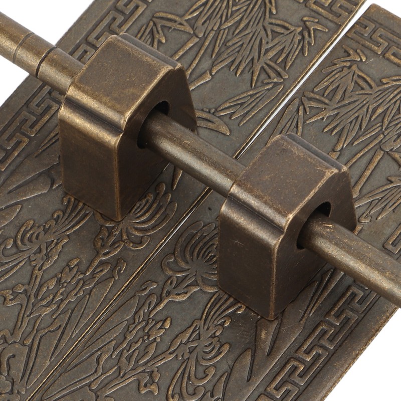 Antique Handles Plum Orchid Bamboo Chrysanthemum Chinese Retro Antique Brass