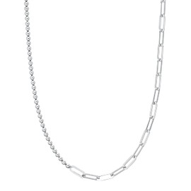 s.Oliver 2032888 Women's Necklace 925 Sterling Silver 42 + 3 cm Silver Comes in Jewellery Gift Box, Sterling Silver, No Gemstone
