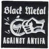 Black Metal against Antifa Embroidered Patch 10 x 10 cm