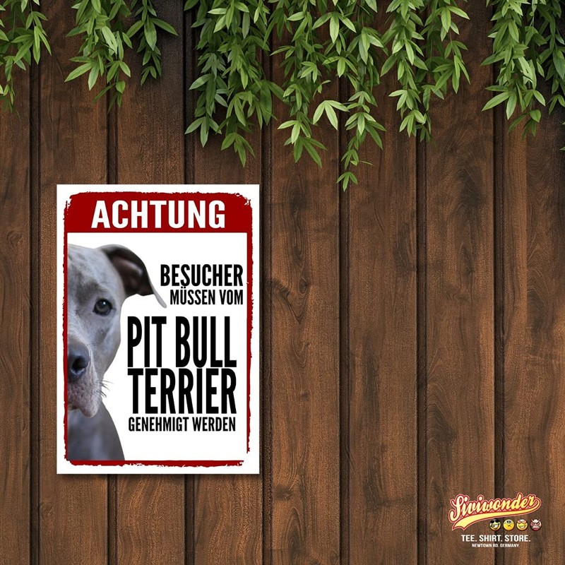 Pitbull Approval Dog Sign Saying Door Sign Dog Sign Warning