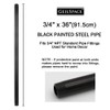 GeilSpace 6 Pack 3/4" × 36" Pre-Cut Black Metal Pipe,