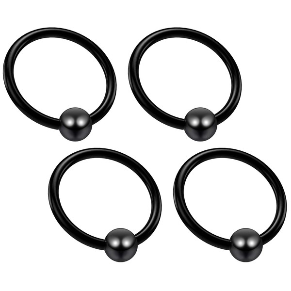 4pc 18g 1mm Captive Ring Surgical Steel Tragus Snake Bite