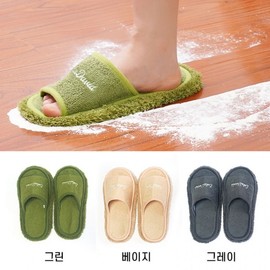 Microfiber cleaning slippers 3 color cleaning pad Installation additional pad gray 2ea