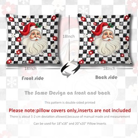 Forest Charger Christmas Santa Claus Decor Decorative Pillowcase Throw Pillow Cover 18x18 Inch, Christmas Sayings Decorations Pillow Cover for Home, for Family