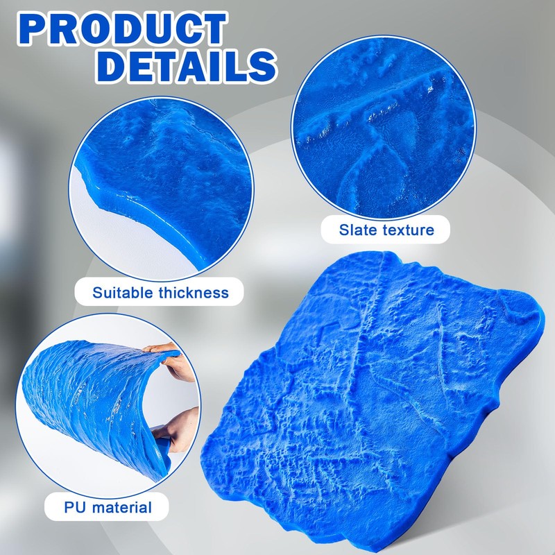 Gisafai 1 Pcs Concrete Stamps Mat Set Concrete Texturing Skin