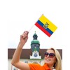 25 Packs Small Ecuador Flags on Handheld Stick，Miniature Ecuadorian Flag