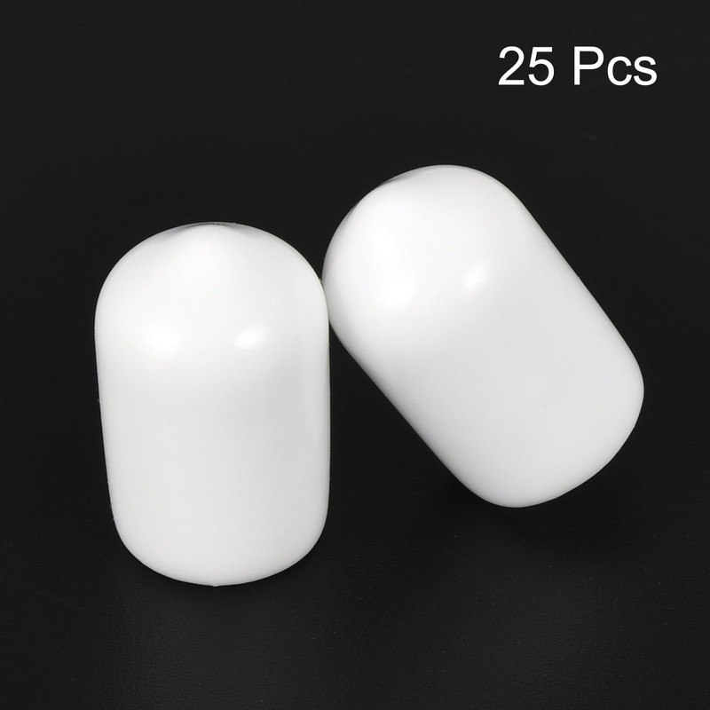 uxcell 25pcs Rubber End Caps 9.5mm(3/8") ID Vinyl Round End