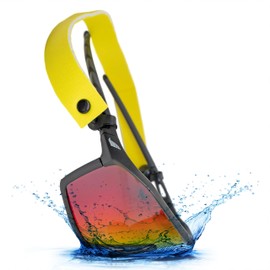 BIGWAVE Neoprene Glasses Strap - Universal Floating Glasses Strap in Yellow - Adjustable Sports Strap for All Sports Glasses - Ideal for Swimming, Kiting, Surfing, Water Sports & Outdoor Activities