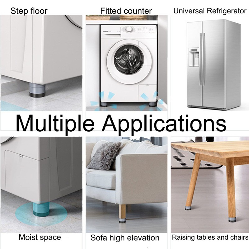 Anti-vibration feet in the washing machine square