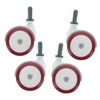 Gatuida 4pcs Noiseless Walker Caster Wheels Durable Plastic Replacement Casters