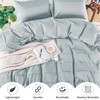 NEXHOME PRO 100% Washed Cotton Duvet Cover Twin Size, Pleated