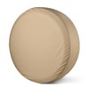 Spare Tire Cover, Beige Wheel Cover Waterproof PVC Leather Dust-Proof