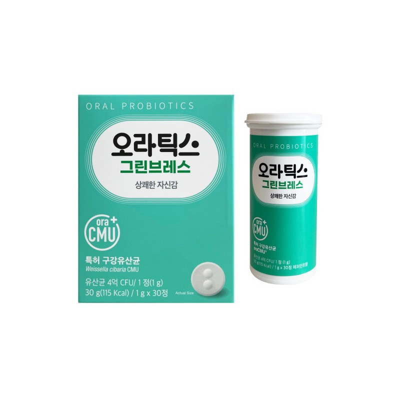 Orapharm 오라틱스 구강유산균 그린브레스 1g x 30정 / 써클 Oratix