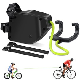 Auvrgmin Children's Bicycle Tow Rope, 2.5 m Bicycle Traction Rope, Parents Child Pull Rope, Retractable Bicycle Traction System, Load Capacity 500 lbs for Mountain Bike, Electric Bicycle (Fluorescent)