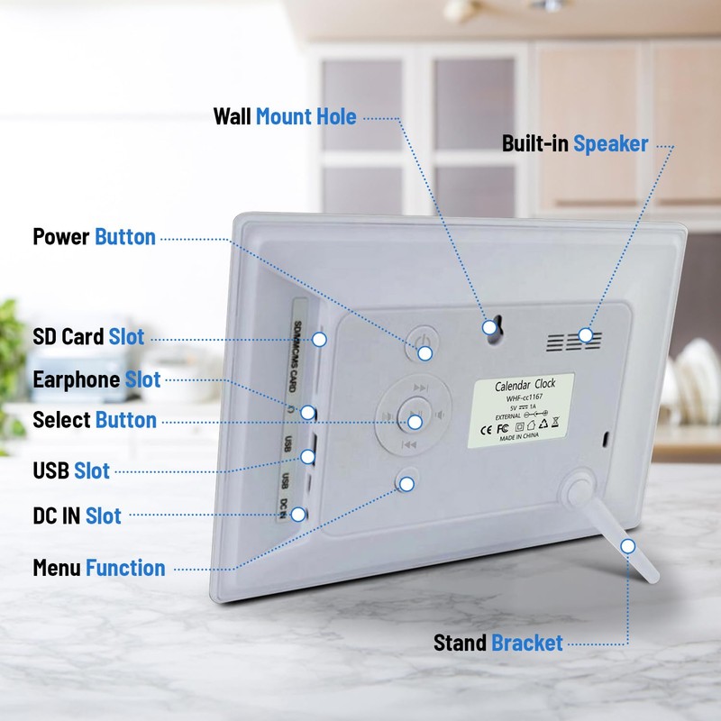 Digital Low Vision Clock for Elderly & Visually Impaired -
