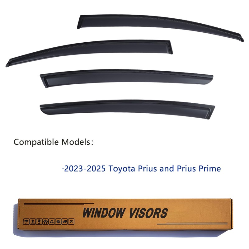 YLSCOO Window Visors Rain Guards fits 2023-2025 Toyota Prius &