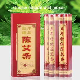 Pack of 10 Moxa Sticks, Pure Moxa Rolls, Moxibustion Health Care Five Year Old Moxa Sticks for Moxibustion