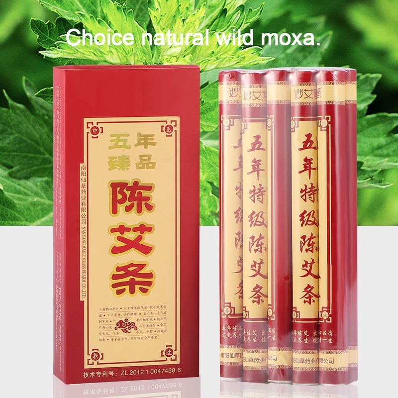 Pack of 10 Moxa Sticks, Pure Moxa Rolls, Moxibustion Health