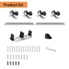 SongYung Heavy Duty Bypass Sliding Closet Door Track Hardware 72",6FT