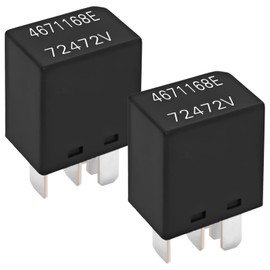 4671168E 72472M Fuel Pump Relay (Pack of 2) – 12VDC 5-Pin SPDT Automotive Relay for Chrysler, Dodge, Jeep