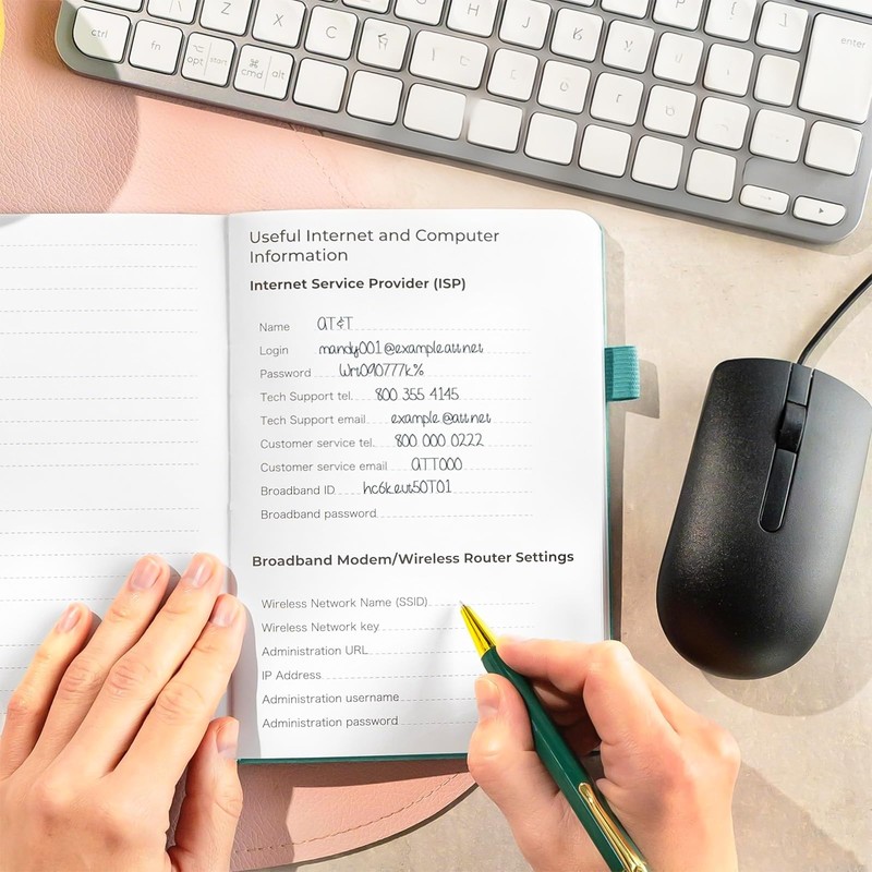 XTUDOU® Pack of 2 Password Book, Password Book with Index