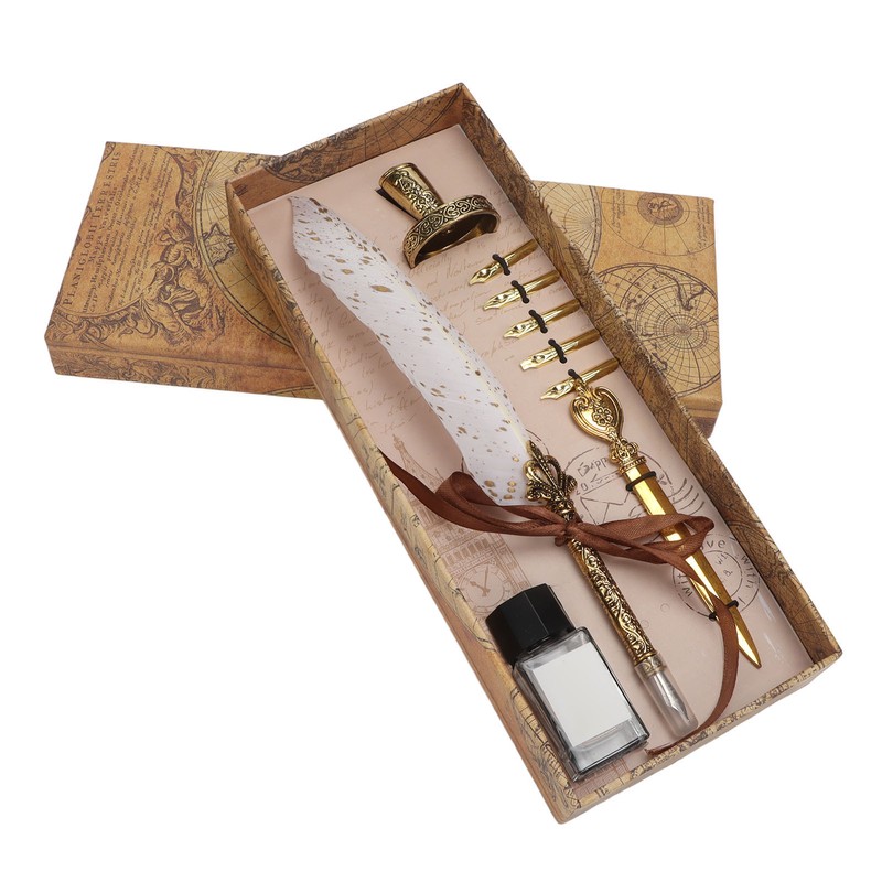 Quill Pen Set Retro Elegant Exquisite Smoothing Writing Multiple Replacement