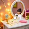 4Pcs Miniature Comb, Hair Dryer Mirror Makeup Set, 1:12 Scale