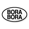 CafePress Bora Bora Oval Car Bumper Sticker