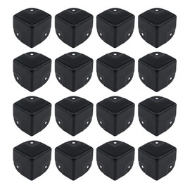 Antrader 16Pcs Black Metal Corner Protector,1.57" Box Edge Guard Protector,Metal Cabinets Speaker Corners Protector(40×40×40mm)