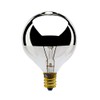 Bulbrite 40G16HM 40-Watt Incandescent Half Chrome G16.5 Globe, Candelabra Base