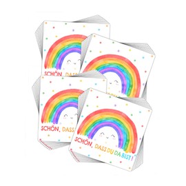 Pack of 40 Napkins Birthday Children, Girls Rainbow Decoration Children's Birthday Colourful Table Decoration, Fancy Dress School Boy Party Colourful Beautiful Birthday Napkins for Carnival Birthdays
