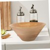 ABOOFAN Large Wooden Salad Bowl Design for Easy Mixing Pouring
