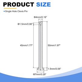 sourcing map 12Pcs 5/32" x 2" Single Hole Clevis Pins, 304 Stainless Steel Flat Head Clevis Pins Hitch Pin for Trailer Latch, Mechanics Repair, Furniture Installation, Industrial Equipment