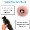 Lintys 2Pcs Feather Wristbands, 9.65inch Soft Feather Wrist Slap Bracelet