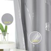 Estelar Textiler Light Grey Blackout Curtains 108 Inches Long, Silver